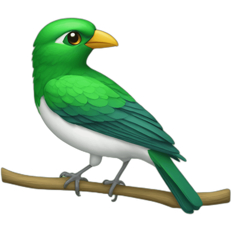 oiseau vert emoji