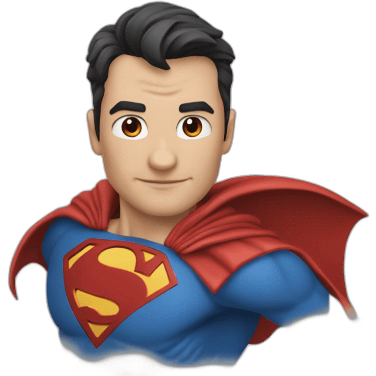 Superman qui sauve un énorme dragon emoji