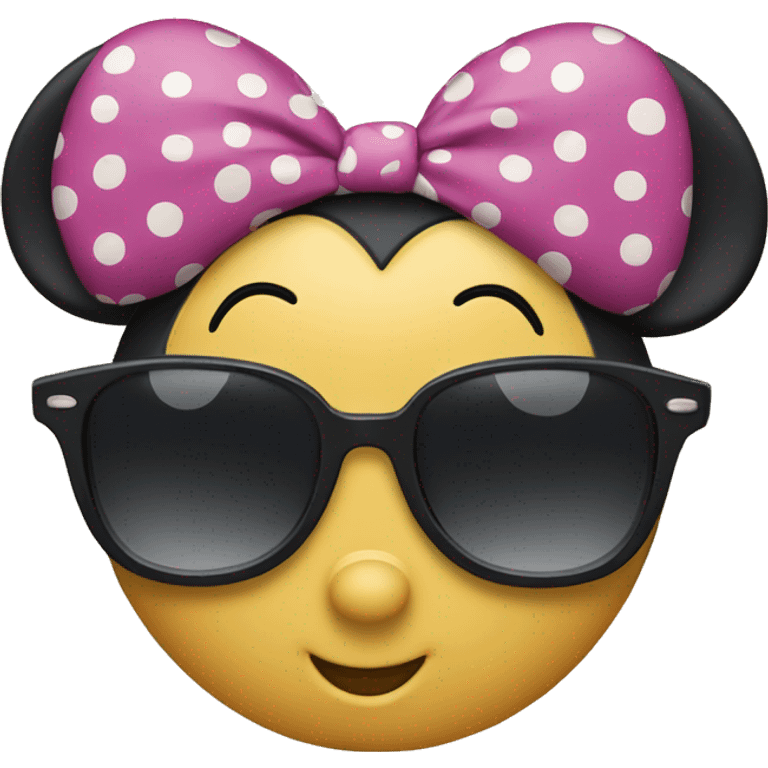 minnie mouse with sunglasses emoji