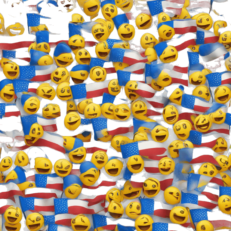 Ukrainian American flag emoji