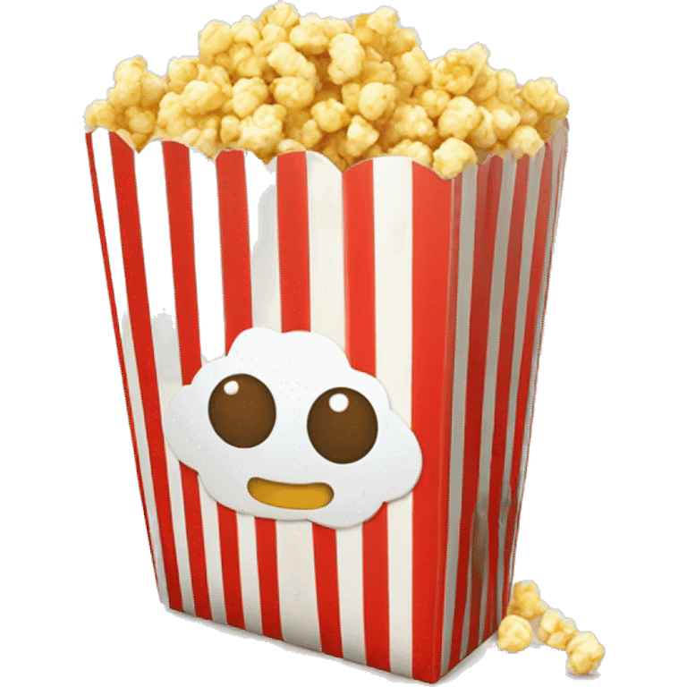 Un paquet de popcorn avec sachet de bonbons  emoji