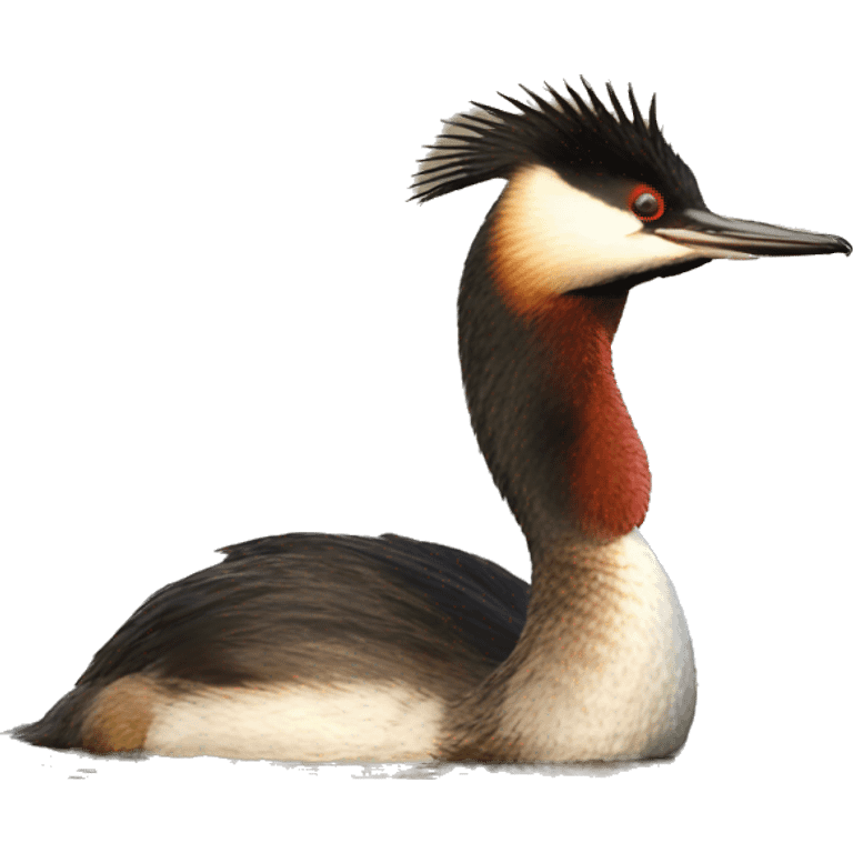 Great crested grebe emoji