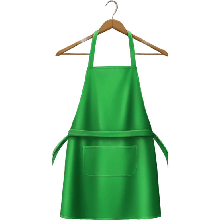 Realistic green kitchen apron. emoji