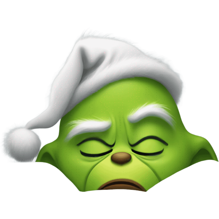 Grinch sleeping emoji