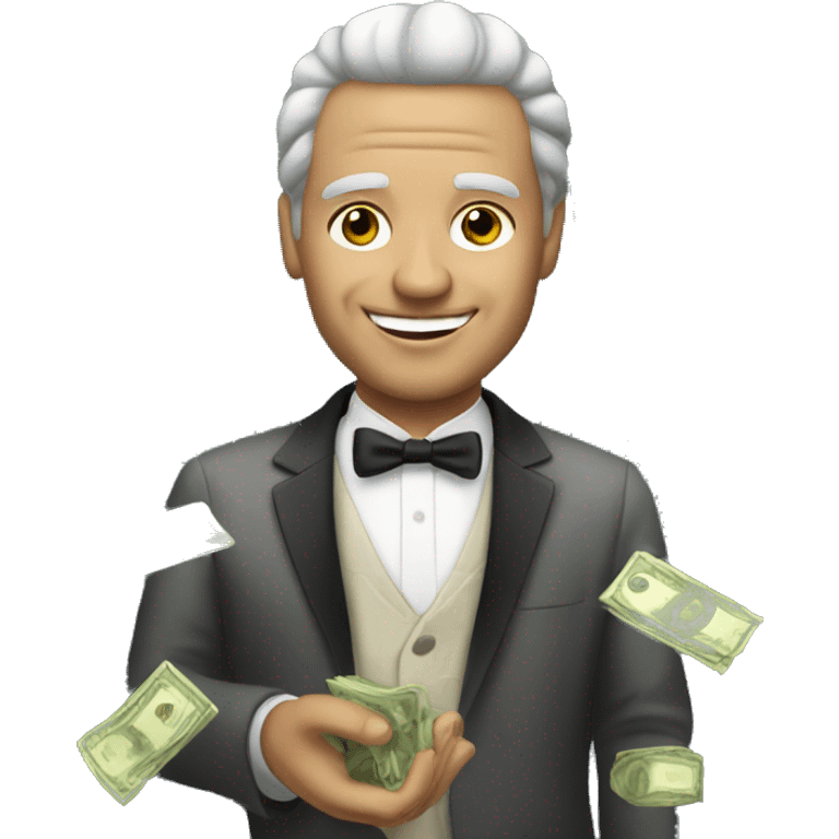 Very rich man with money emoji