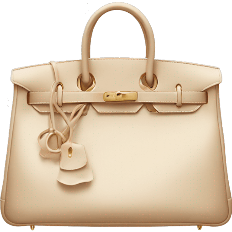 Cream hermes birkin bag emoji