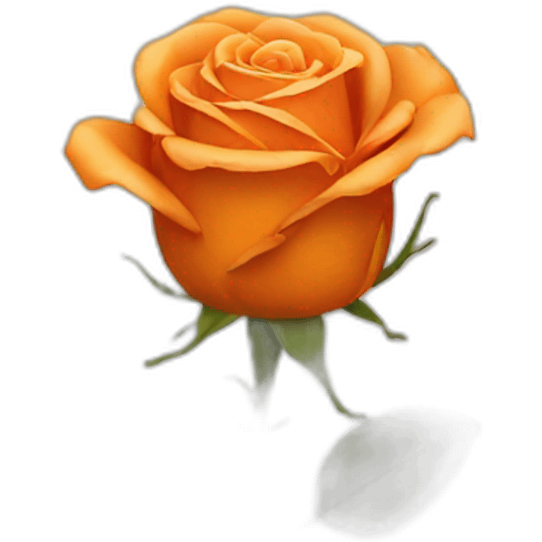 orange rose emoji