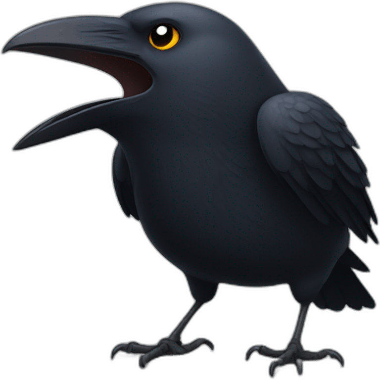 Crow laughing emoji