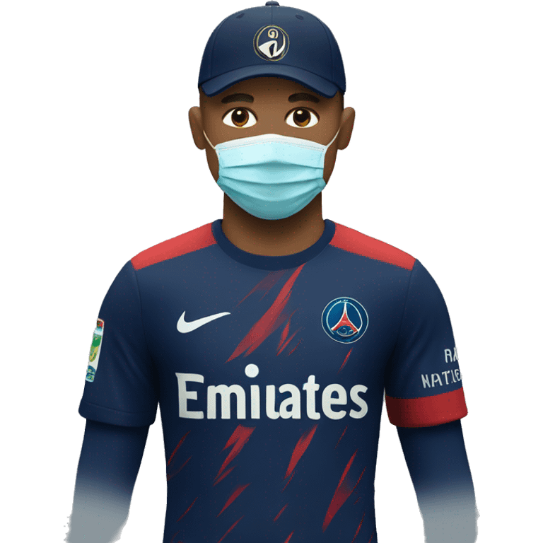 MBappe with a mask emoji