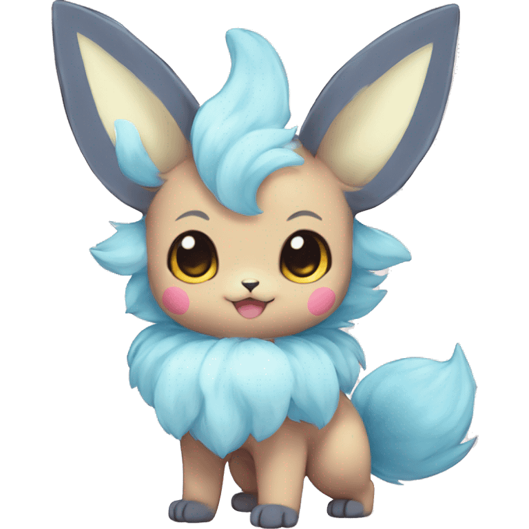 Kawaii Pastel Eeveelution-Cute-Pokémon-fusion full body emoji