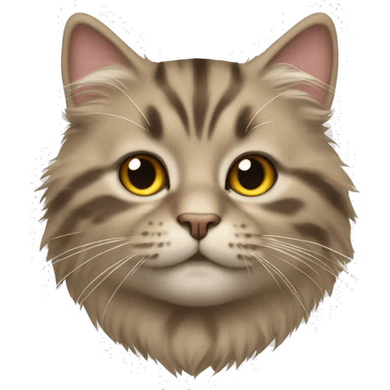 Fluffy tabby cat emoji