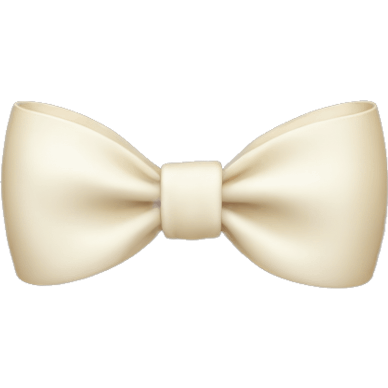 cream white bow emoji