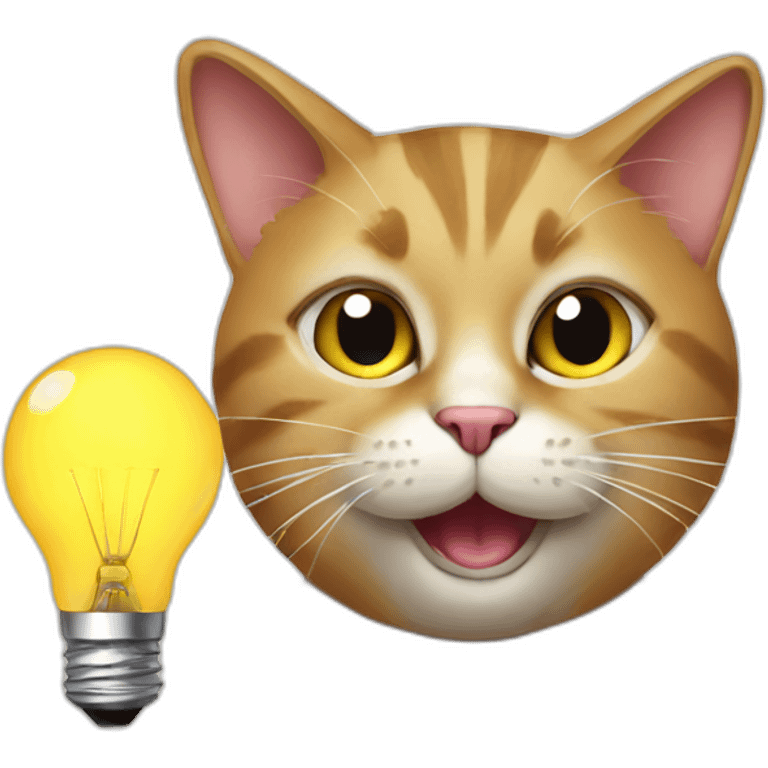 cat with lightbulb emoji