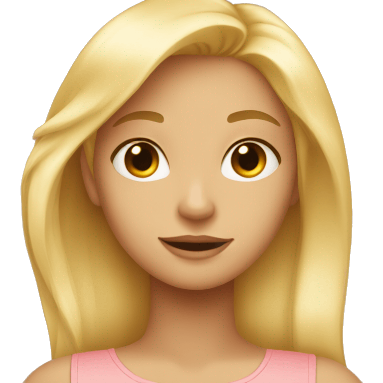 Blond girl in love  emoji