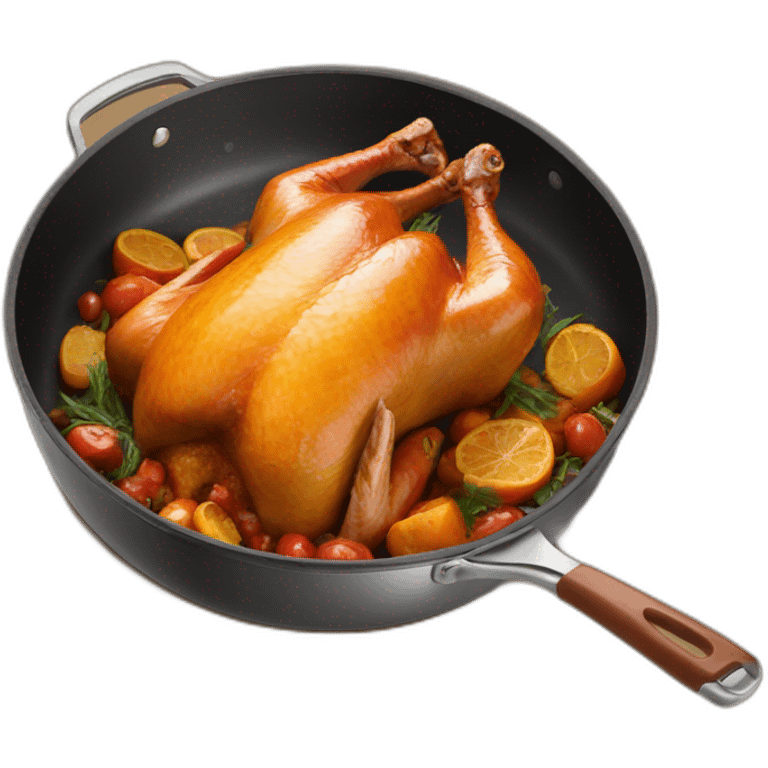 turkey in frying pan emoji