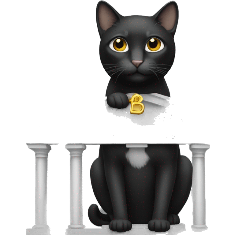 black bank with cat emoji