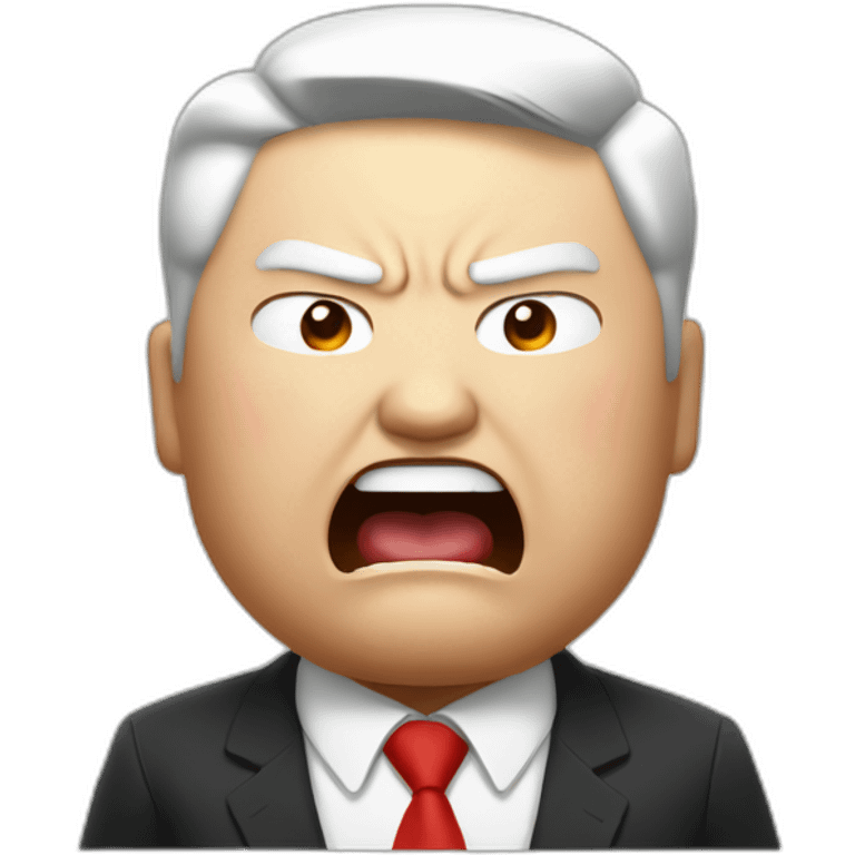 Kin Jong-un angry and exploding emoji