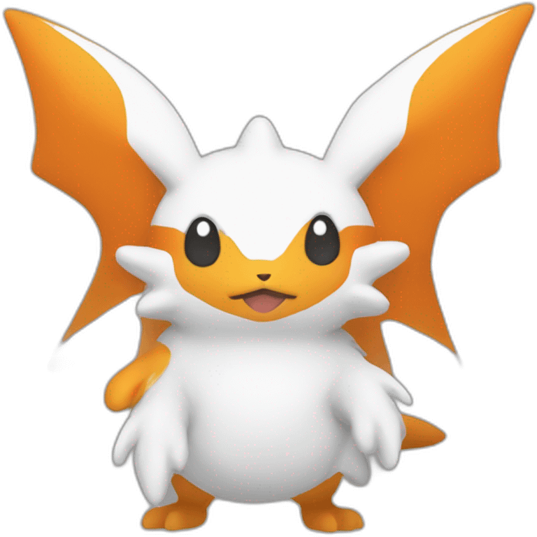 the pokemon lanturn in the colors white/orange emoji