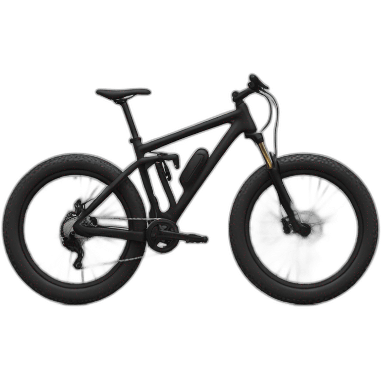 All black mountain bike emoji