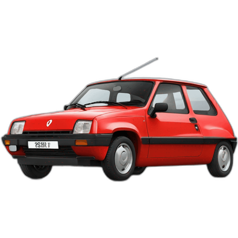 Renault super 5 rouge emoji