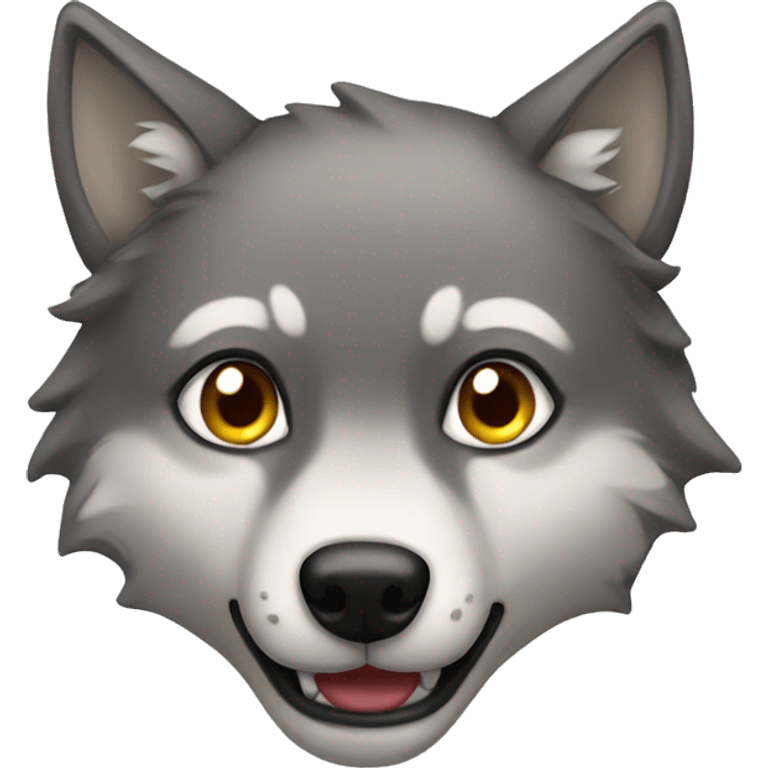 Cute wolf  emoji