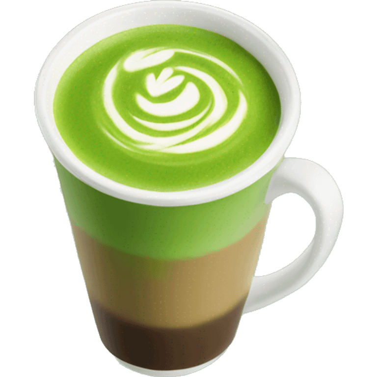 Una matcha latte frío emoji