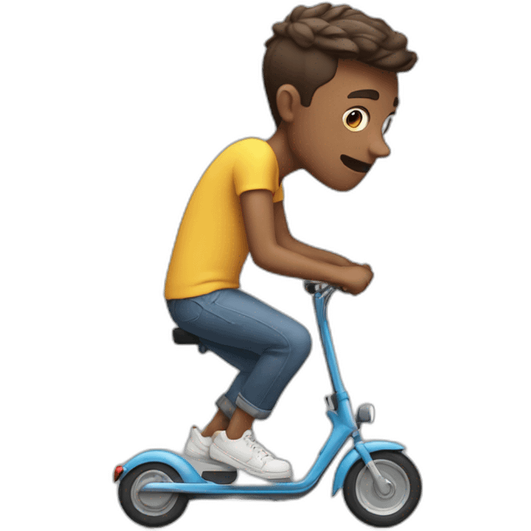 skinny guy fell off a scooter emoji