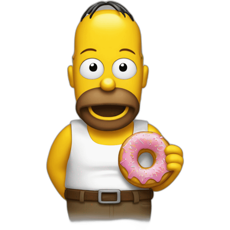 Homer avec un donut emoji