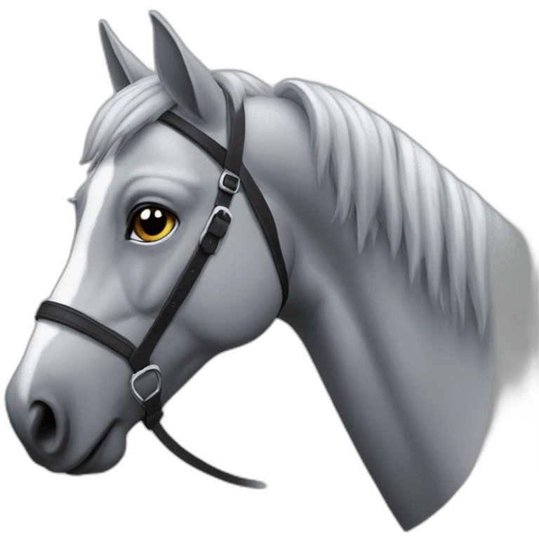 Cheval gris emoji