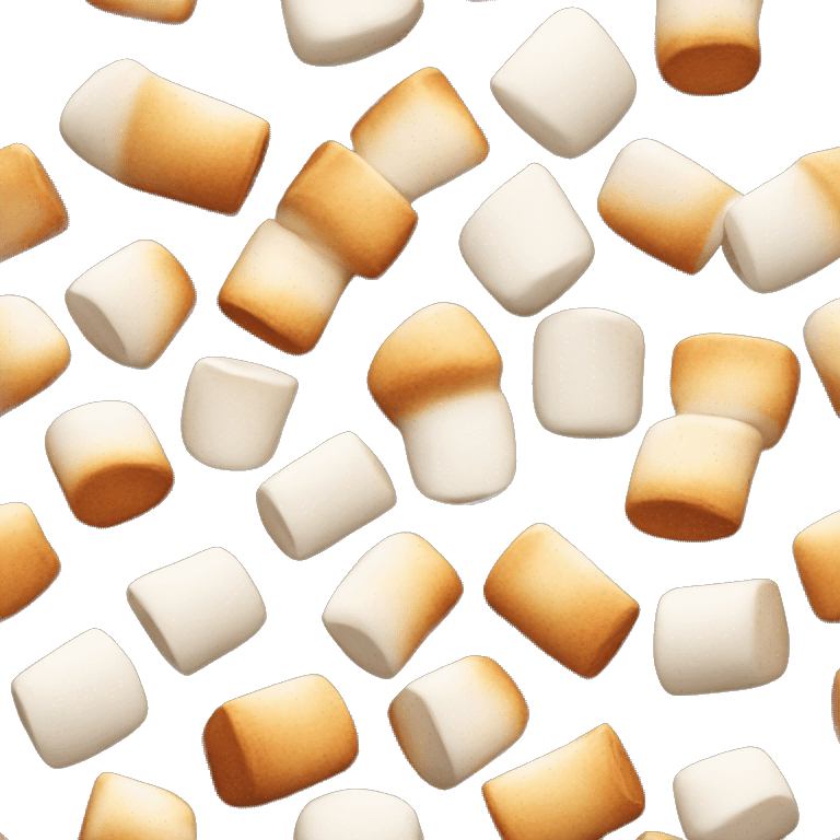 Realistic roasted marshmallows emoji