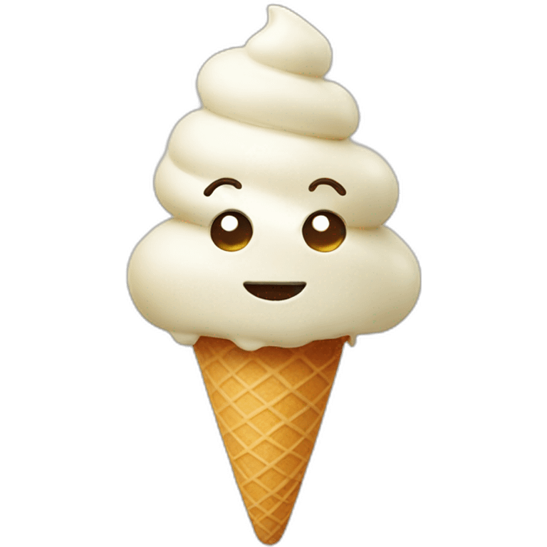 Icecream with face  emoji