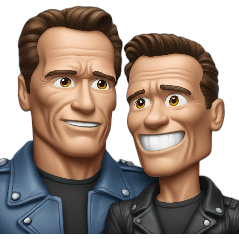 arnold schwarzenegger hugging t-1000 emoji