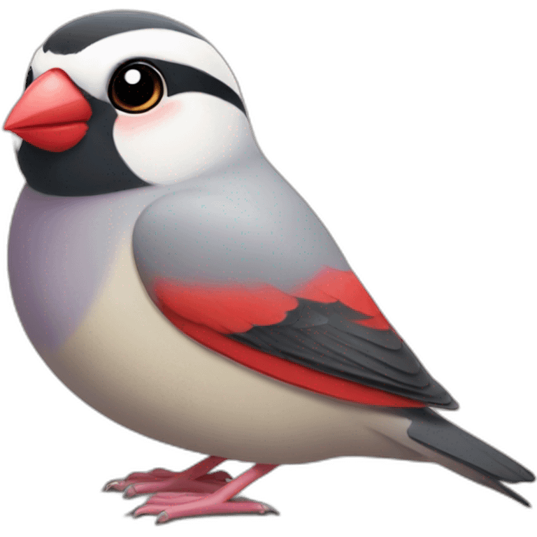 cute Java sparrow cartoon emoji