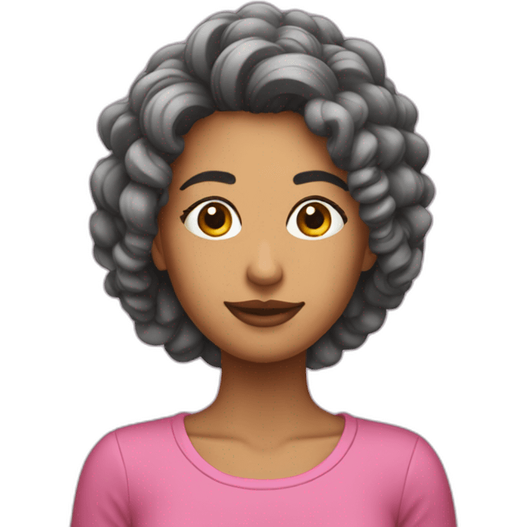 Garota de cabelo rosa emoji