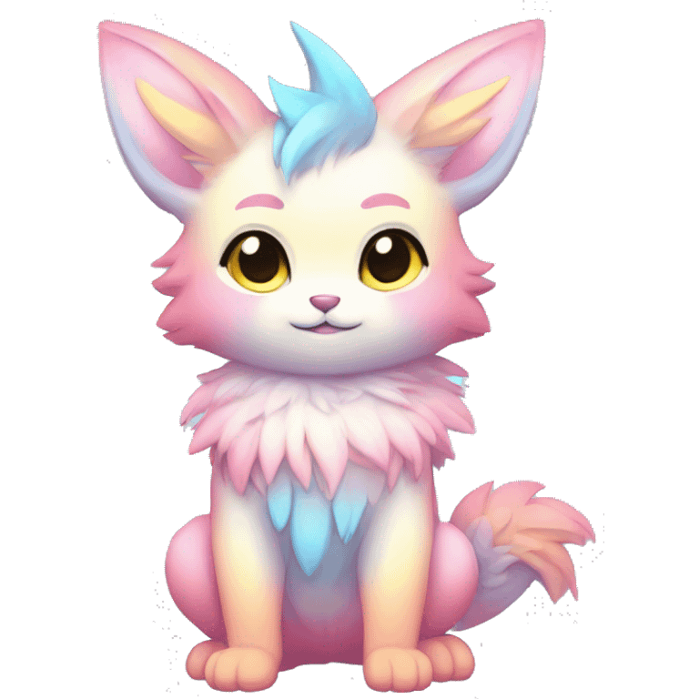 Anthro-Pastel-Gradient-Fur-Sona-Chibi-Shiny-Fakémon full body emoji