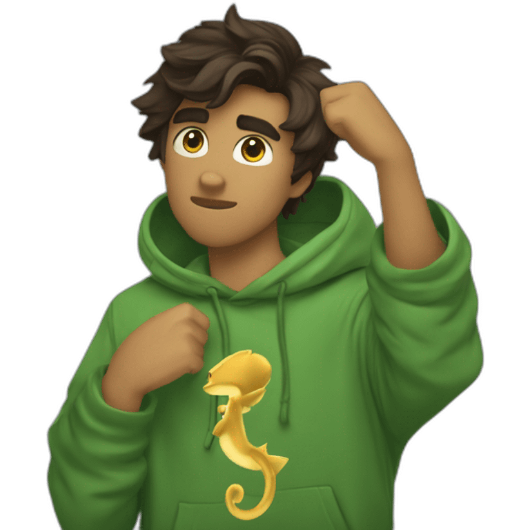 Percy Jackson dando um dab emoji