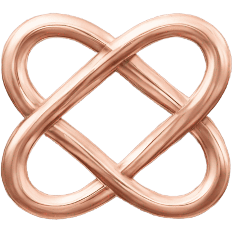 Infinity symbol rose gold emoji