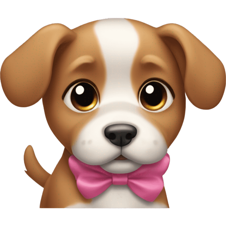 puppy with bows emoji