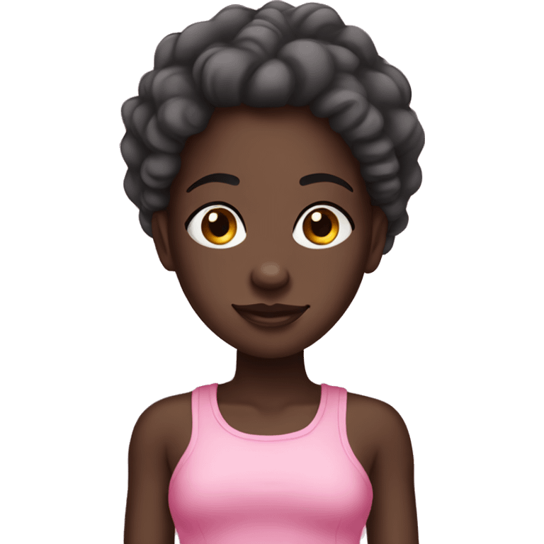 dark skin clean girl pink emoji