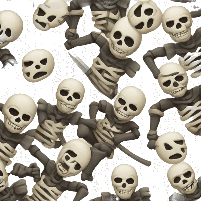 Skelton fighting emoji