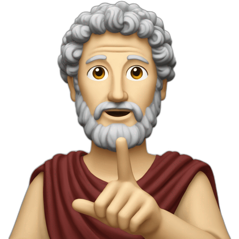 marcus aurelius hands stretched out emoji