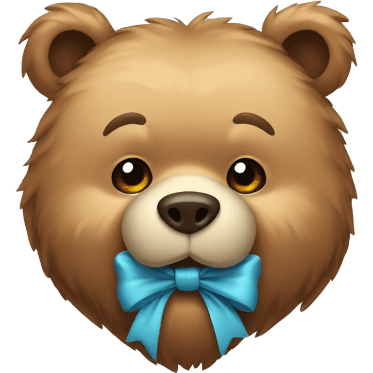 bear whit bow emoji