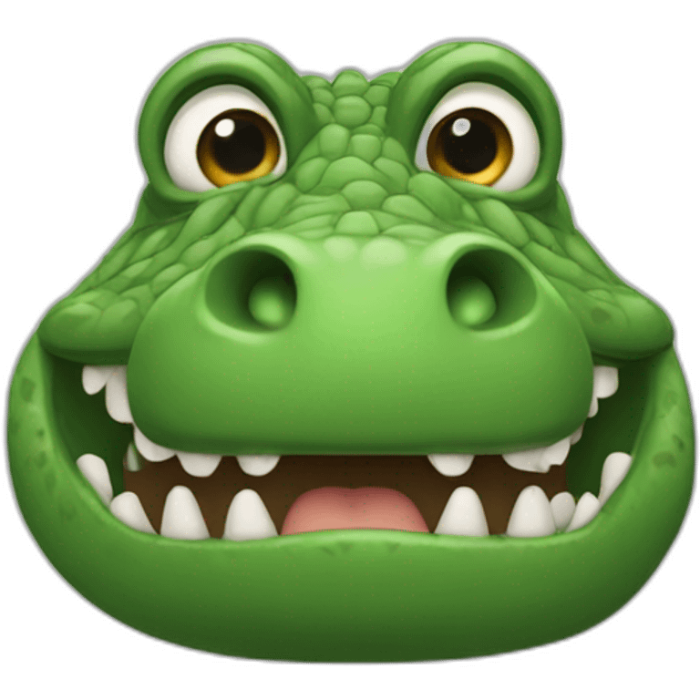 A half-human, half-crocodile creature emoji