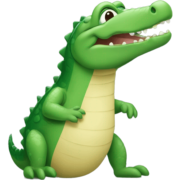 alligator being pregnant  emoji