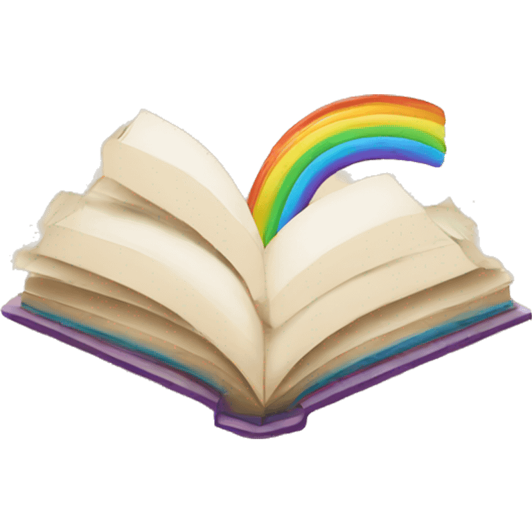 Open book with rainbow emoji