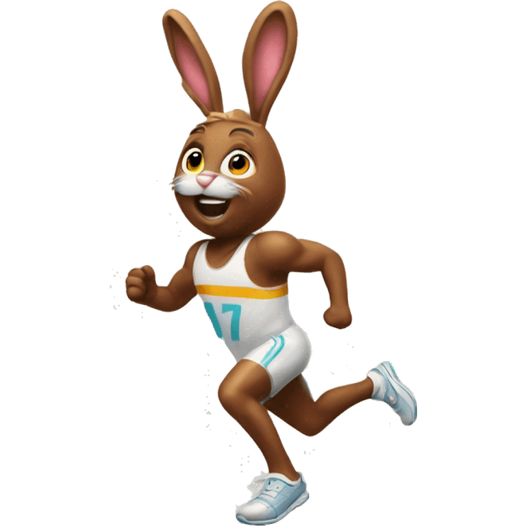 skipping sprint easter bunny emoji