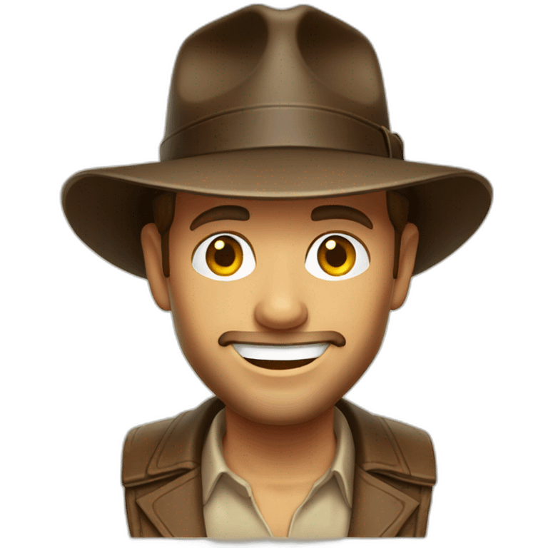 Cartoon Indiana Jones emoji