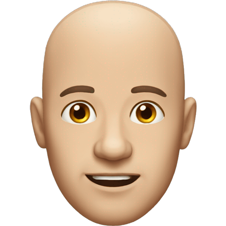 Bald man shiny head   emoji