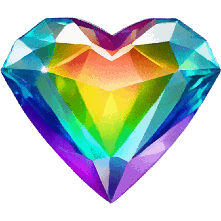 Heart shaped 56-carat rainbow diamond emoji