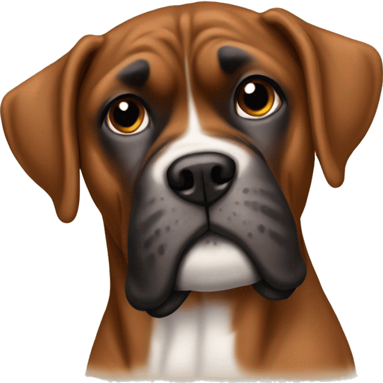 Boxer dog brown  emoji